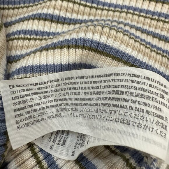 Abercrombie & Fitch Striped Knit Bodycon Mini Dress Women Large Reversible NWOT - Picture 13 of 13